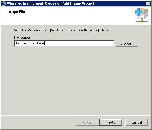 Windows Deployment Services - Add Image Wizard - Boot, page 1