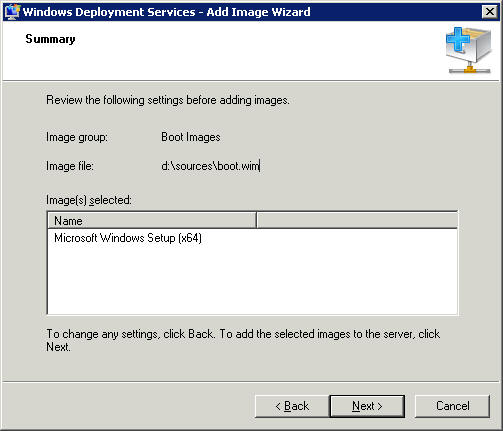 Windows Deployment Services - Add Image Wizard - Boot, page 3