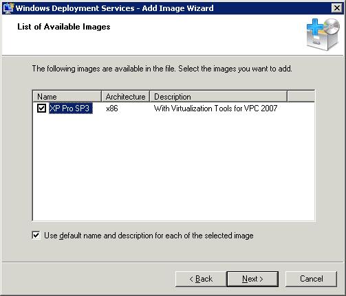 Windows Deployment Services - Add Image Wizard - Image, page 3